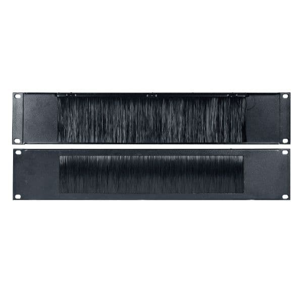 Dynamix DYNAMIX 2RU 19' Brush Cable Management Bar. Black Colour. RABBP-2RU