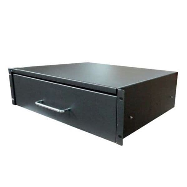 Dynamix DYNAMIX 3U Rackmount Lockable Drawer, 350mm Deep, 112mm High. RADRAW-3U