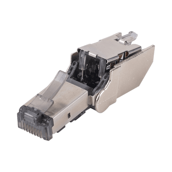 Dynamix DYNAMIX RJ45 STP Cat6A 10G Tooless Flexible Plug. Works with both RJ-TL6ASTP
