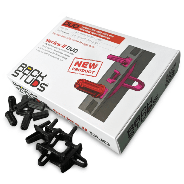 Rackstuds RACKSTUDS DUO 1RU 50-pack Mounting Solution for 19" Racks. RSLDUO-1RUB50-S2
