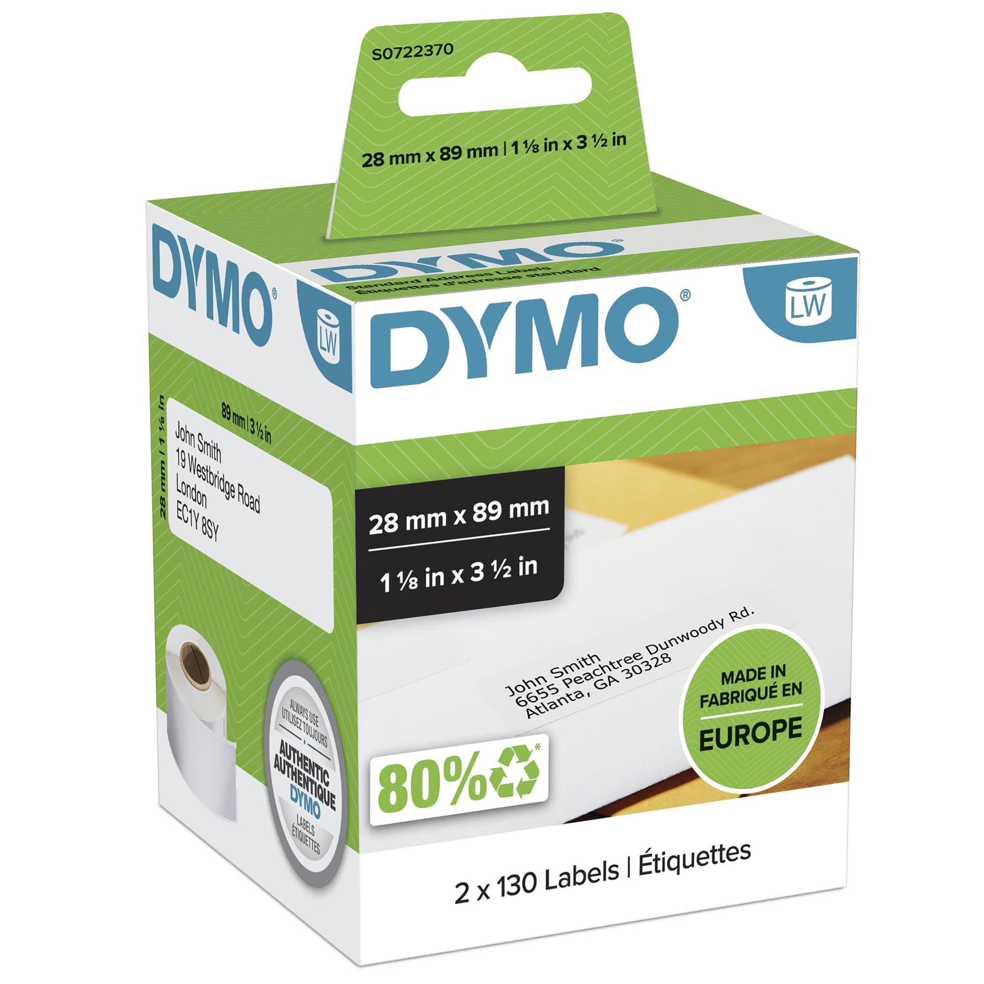 Dymo DYMO Genuine LabelWriter Address Labels (Self-Adhesive). 28mm x S0722370