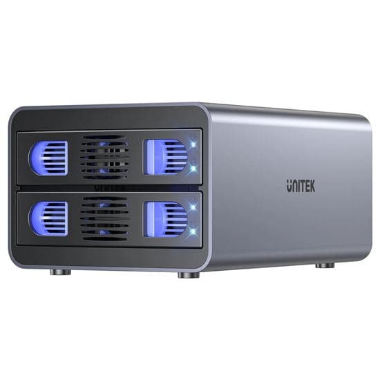 Unitek UNITEK 2-Bay USB-C RAID External HD Enclosure. Supports RAID 1 S1308C