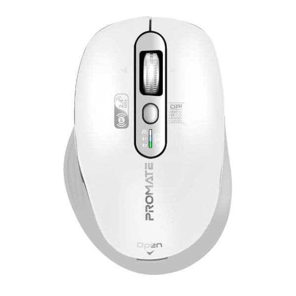 Promate PROMATE Tri-Connect Wireless Mouse With Rechargeable Battery. 2.4G & BT Connect SAMOTRI-WHT