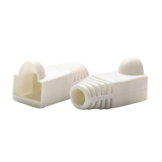 Dynamix DYNAMIX WHITE RJ45 Strain Relief Boot (6.0mm Outside Diameter). 20pk SRB-UTP-WHT-20