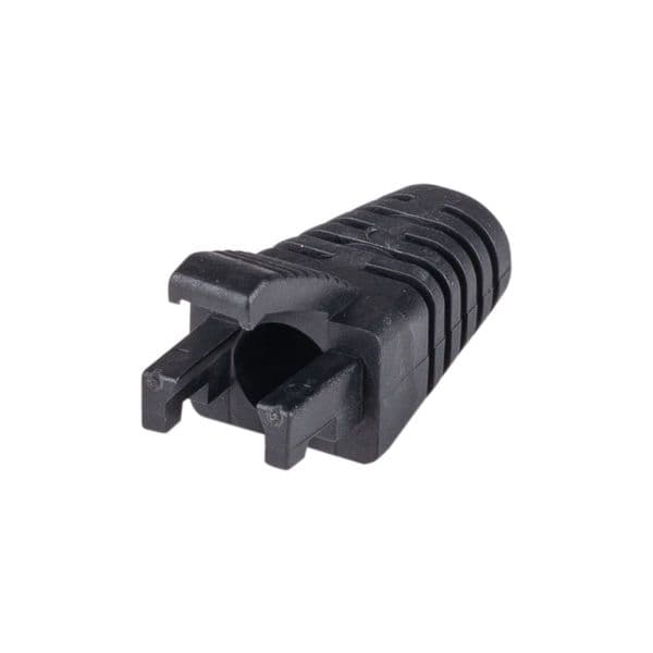 Dynamix DYNAMIX BLACK RJ45 Strain Relief Boot - Slimline with Clip Protector SRS-BV2-BLK-20