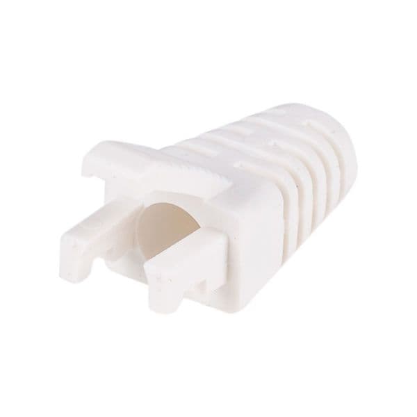 Dynamix DYNAMIX WHITE RJ45 Strain Relief Boot - Slimline with Clip Protector SRS-BV2-WHT-20