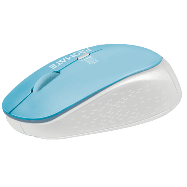Promate Ergonomic Wireless Mouse 800/1200/1600 Dpi 10m Working Range Blue TRACKER-BL