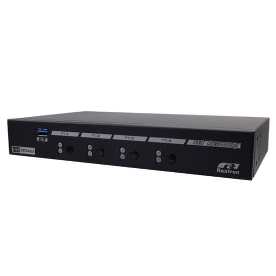 Rextron REXTRON 4-Port USB-A 3.2 Gen 1 KM Switch with Mouse Roaming Function. USW-KM304