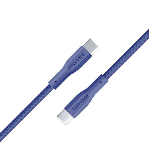 PROMATE 1M USB-C To USB-C Super Flexible Cable. Supports 2A Charging & 480Mbps Data XCORD-CC-BL
