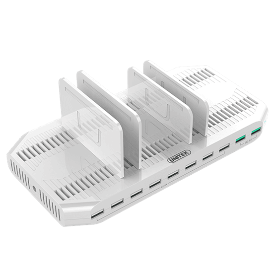 Unitek UNITEK 10 Port USB Smart Charging Station (8 Port 2.4A USB-A + 2x Y-2190A
