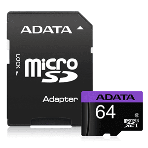 Adata ADATA Premier microSDXC UHS-I Card with Adapter 64GB AUSDX64GUICL10-RA1