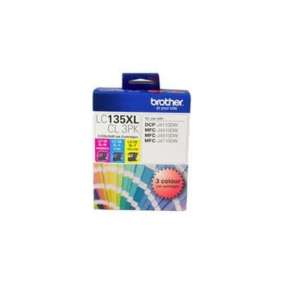 Brother Brother LC135XLCL3PK CMY Colour High Yield Ink Cartridge (Triple Pack) LC135XLCL3PK