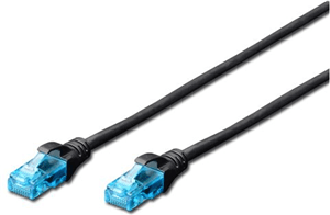 Digitus Digitus UTP CAT5e Patch Lead - 0.5M Black CA9507K