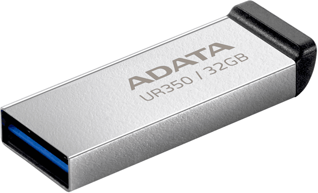 Adata ADATA UR350 USB3.2 32GB Flash Drive Nickel/Black FP208-X32