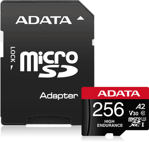 Adata ADATA High Endurance microSDXC UHS-I U3 A2 V30 Card with Adapter 256GB FS353-Y56