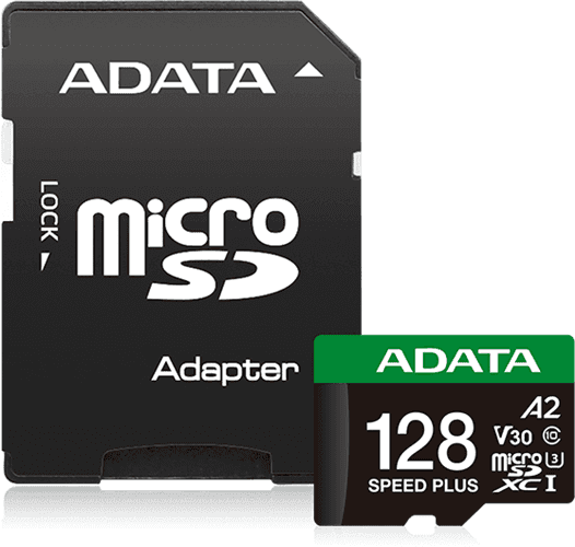 Adata ADATA Speed Plus microSDXC UHS-I U3 A2 V30 Card with Adapter 128GB FS359-Y28