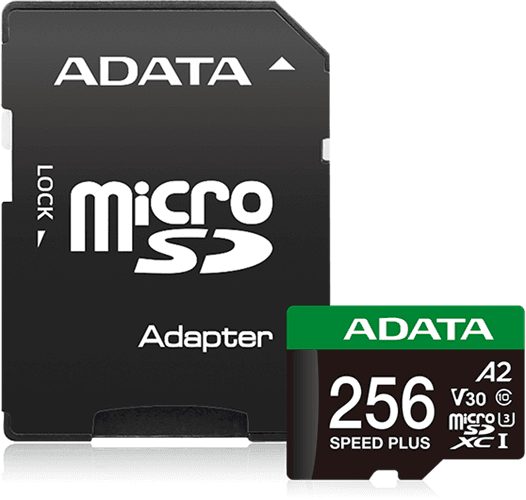 Adata ADATA Speed Plus microSDXC UHS-I U3 A2 V30 Card with Adapter 256GB FS359-Y56