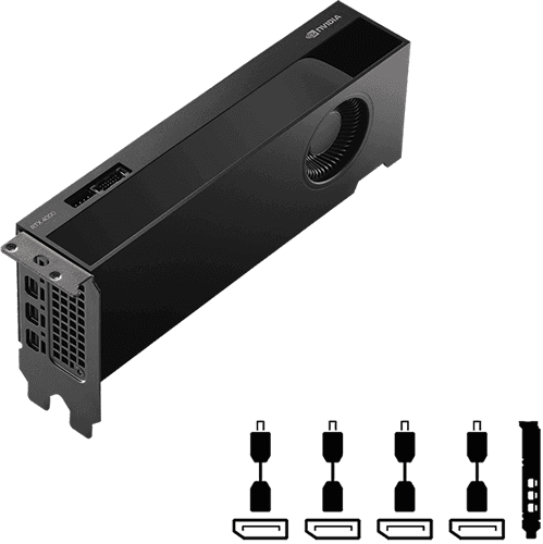 PNY NVIDIA Quadro RTX4000 Ada SFF 20GB DDR6 PCIE Graphics 4*mini DP