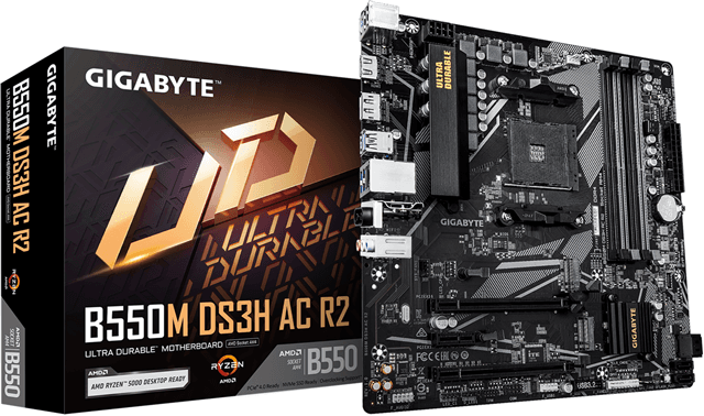 Gigabyte B550M DS3H AC R2  mATX AM4 DDR4 Motherboard