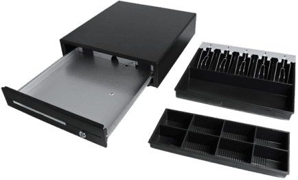 Maken CK-410 Cash Drawer 4 Note 8 Coin  Black Front 24V