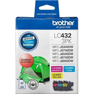 Brother Brother 432 C M Y Pack B432CMY