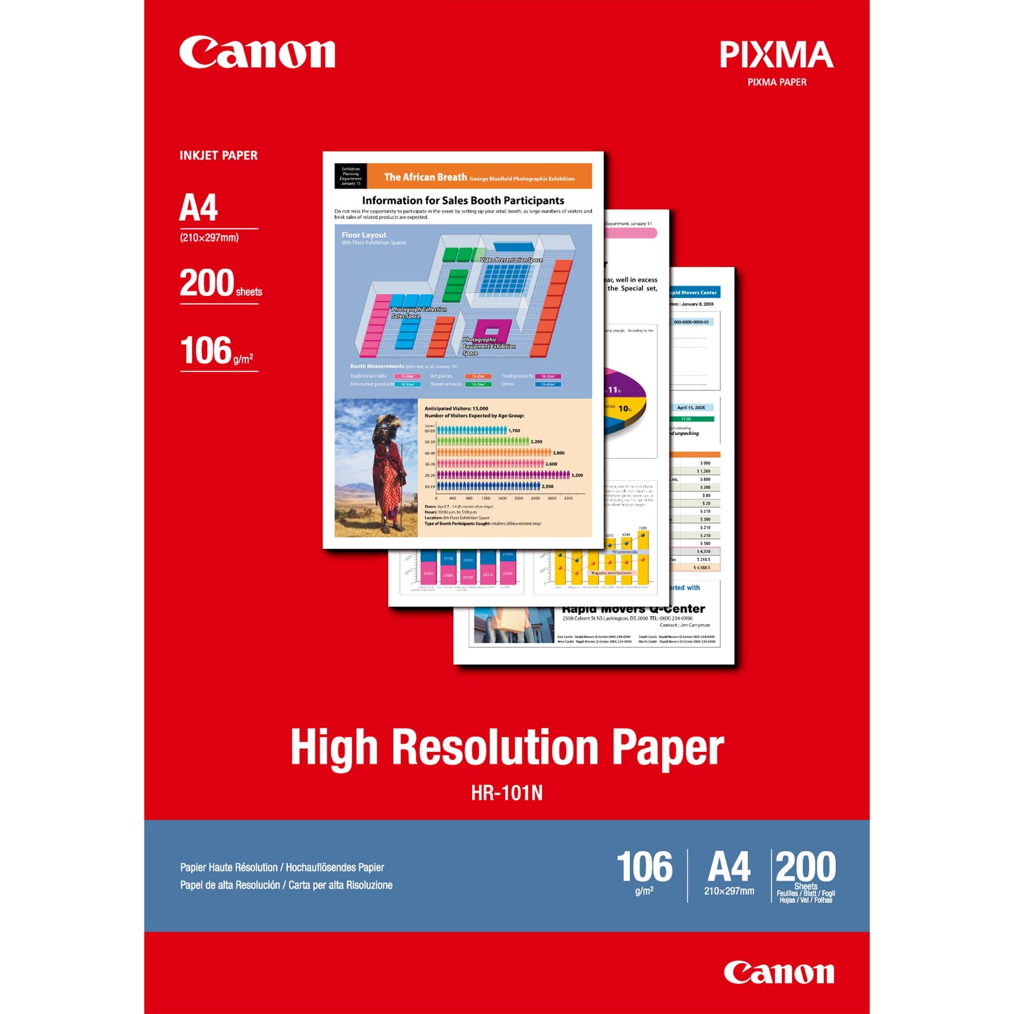 Canon Canon A4 Paper HR-101 200 Pkt CHR101200