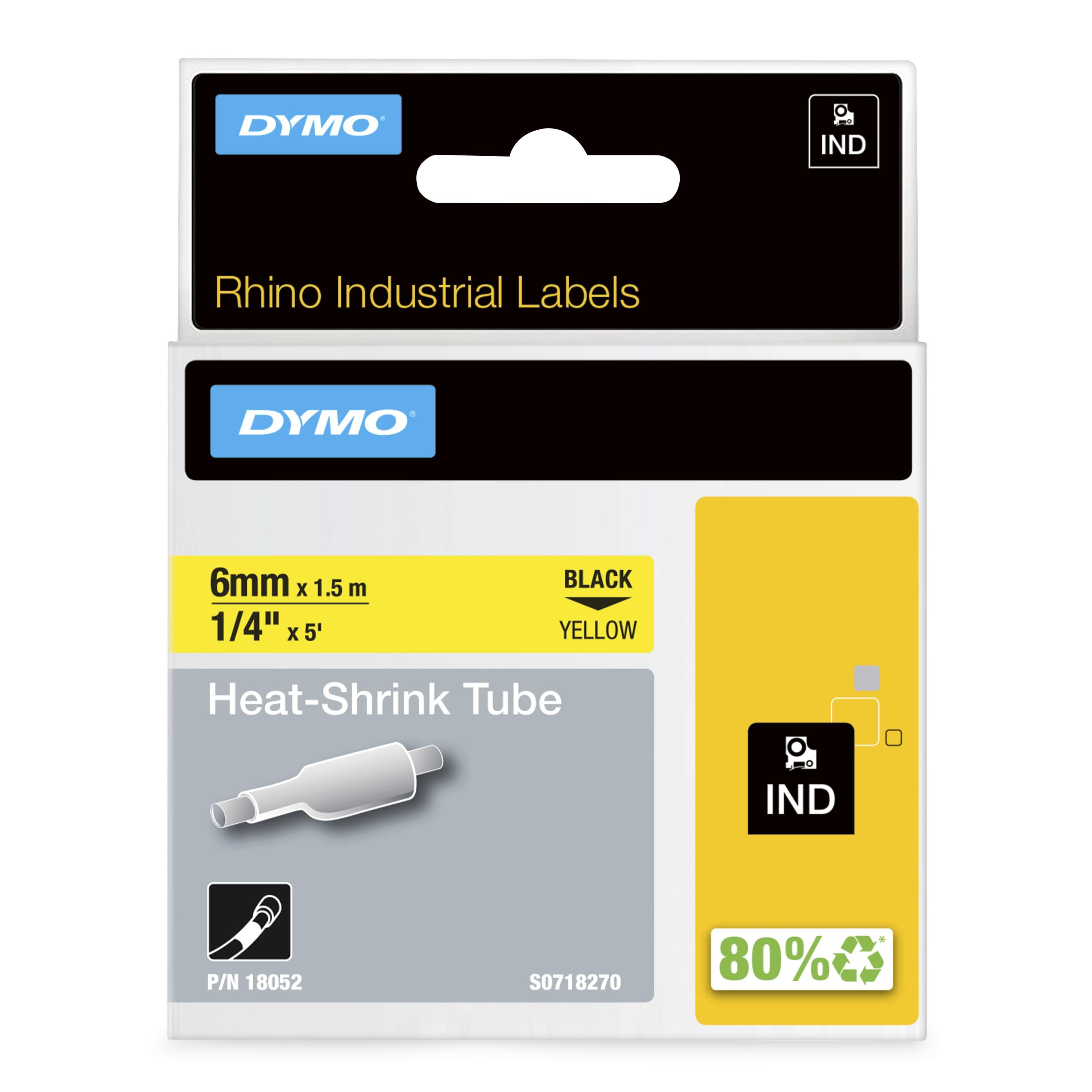 Dymo Dymo Rhino H/S Lbl 6mm Yellow DY18052