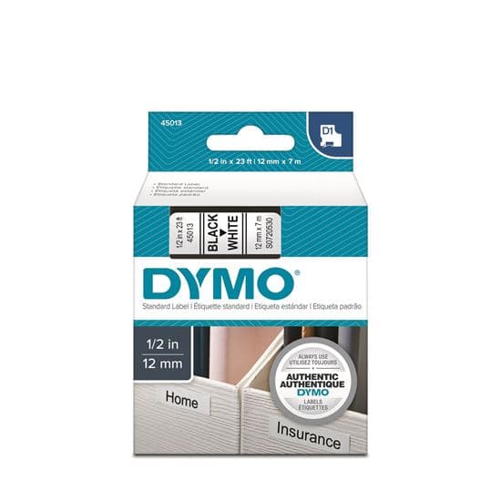 Dymo Dymo Blk on Wht 12mmx7m Tape DYS0720530