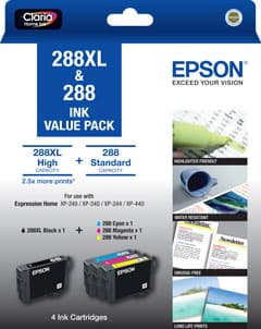 Epson Epson 288 BXL CMY STD PACK E288XLVP