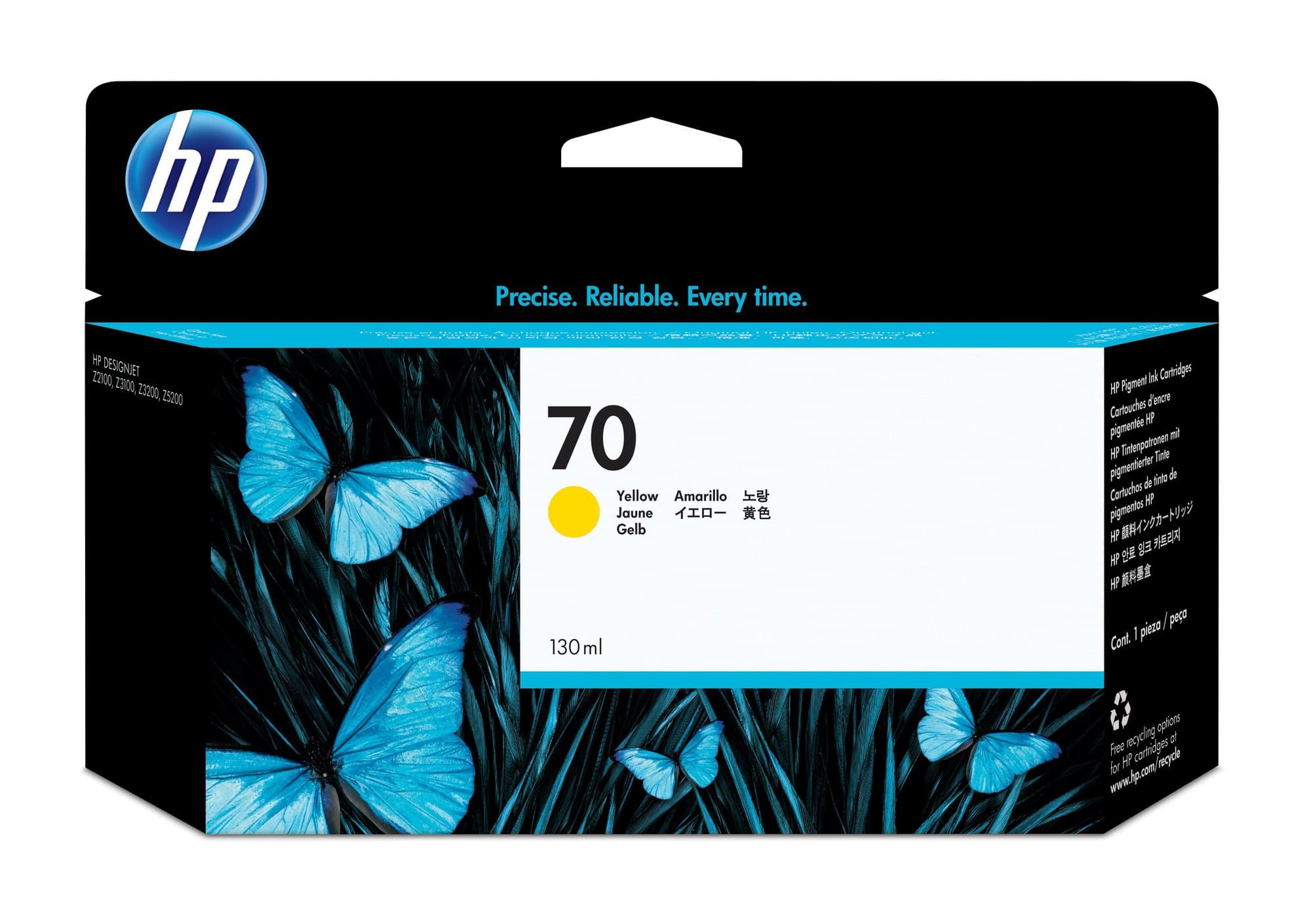 HP HP #70 130ml Yellow Ink C9454A HI70Y