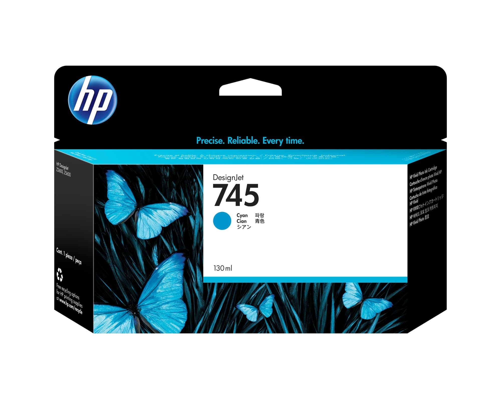 HP HP #745 130ml Cyan Ink F9J97A HI7451C