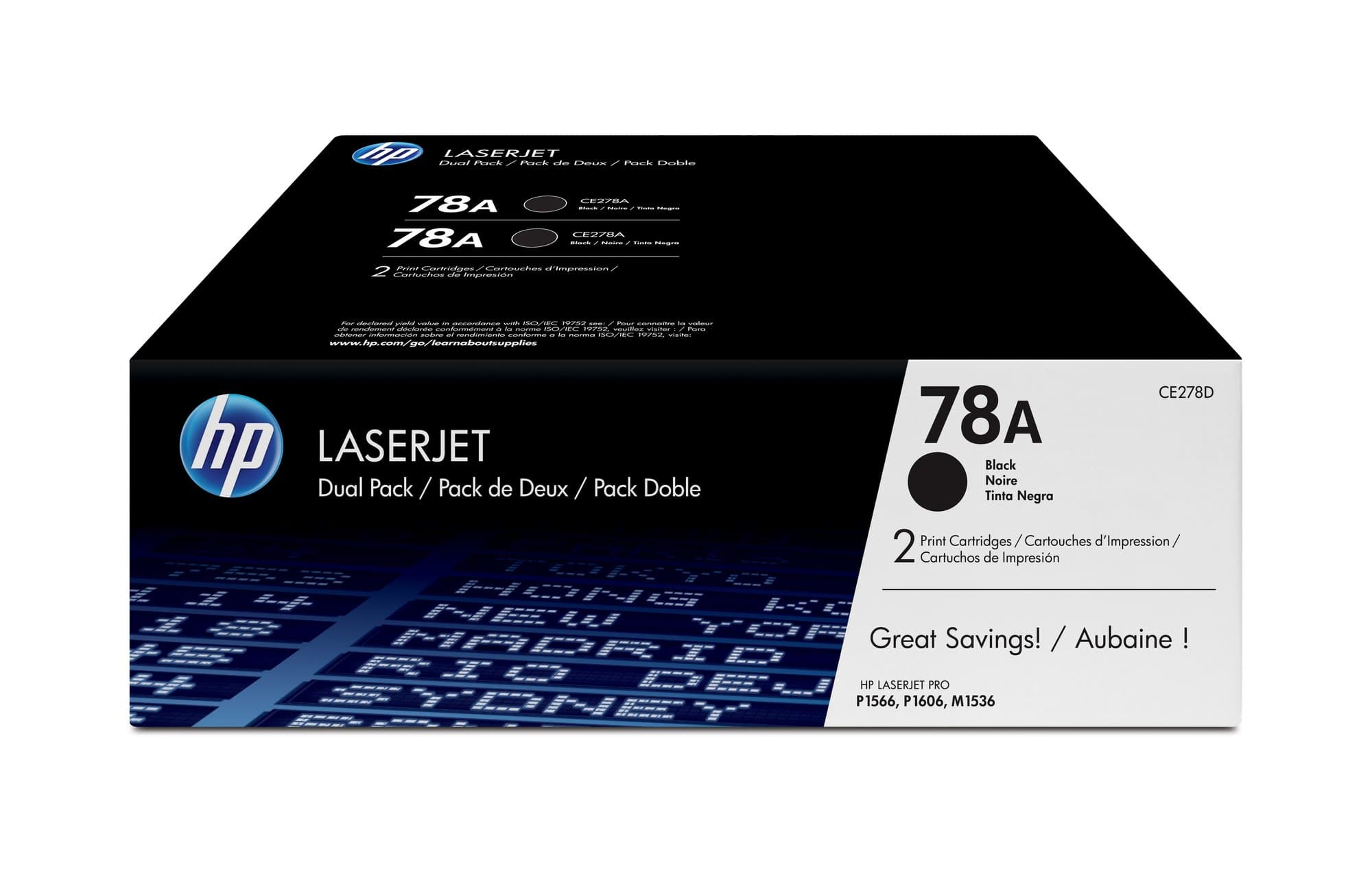 HP HP 78A Blk Ton Dual Pk CE278AD HT78T