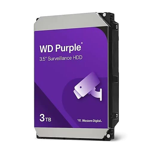 WD WD Purple 3TB Surveillance HDD 3.5" 128MB Cache 3YRS Wty WD34PURZ