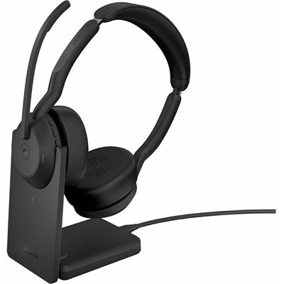 Evolve2 55 Stereo Wireless (Bluetooth) Headset UC USB-A. Includes Link 380 and Charging Stand Jabra — view 2