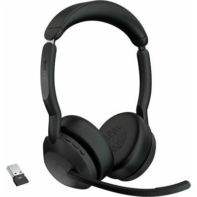Evolve2 55 Stereo Wireless (Bluetooth) Headset MS USB-A Link 380 Jabra — view 1