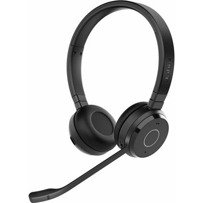 Evolve 65 TE Wireless (Bluetooth) Stereo Headset UC USB-A with Stand Jabra — view 1