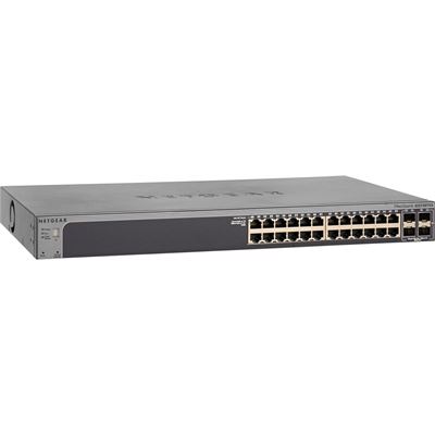 24-port Gigabit PoE Smart Switch 4x10GigE ports (2x RJ45 & 2x SFP+) NETGEAR — view 2