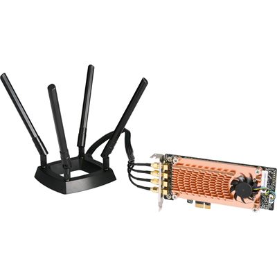 Dual-band 802.11ac wireless PCIe card for NAS or Linux PC QNAP — view 2