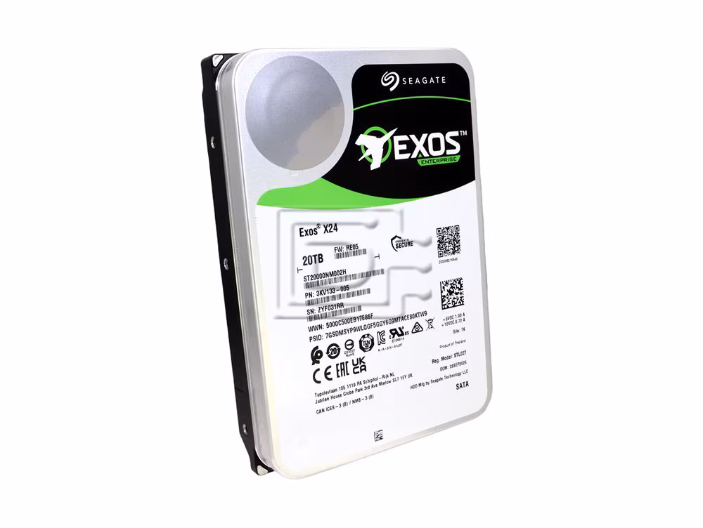 Exos X24 20TB Enterprise HDD CMR SATA 3.5 Inch Seagate — view 2