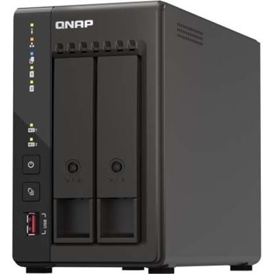 2-Bay NAS Intel Quad Core CPU 8GB RAM Dual 2.5GbE LAN QNAP — view 2