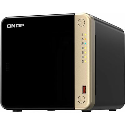 4-Bay NAS Celeron 4-Core CPU 8GB RAM 2x 2.5GbE 2x M.2 2280 QNAP — view 2