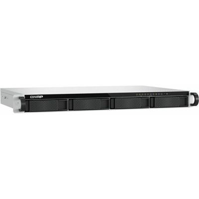 Compact 1U short-depth rackmount 4-Bay NAS with E1.S/M.2 PCIe NVMe slots and 10GbE expandability QNAP — view 2
