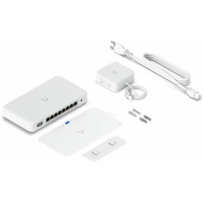 UniFi Device Bridge Switch Compact PoE+ switch with 10 GbE port 7x 2.5 GbE ports and WiFi 7 bridging Ubiquiti — view 2