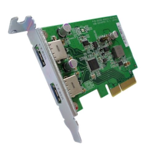 QNAP USB-U31A2P01 Dual-port USB 3.2 Type-A Gen 2 10Gbps PCIe card QNAP — view 2