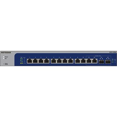12-port 10GigE Managed Switch 12x RJ45 copper ports 2x SFP+ NETGEAR — view 2
