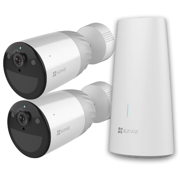 4MP (2K) 2x Camera Wire-Free Security Kit. Includes 1x Base Station & 2x BC1 4MP Outdoor EZVIZ — view 2