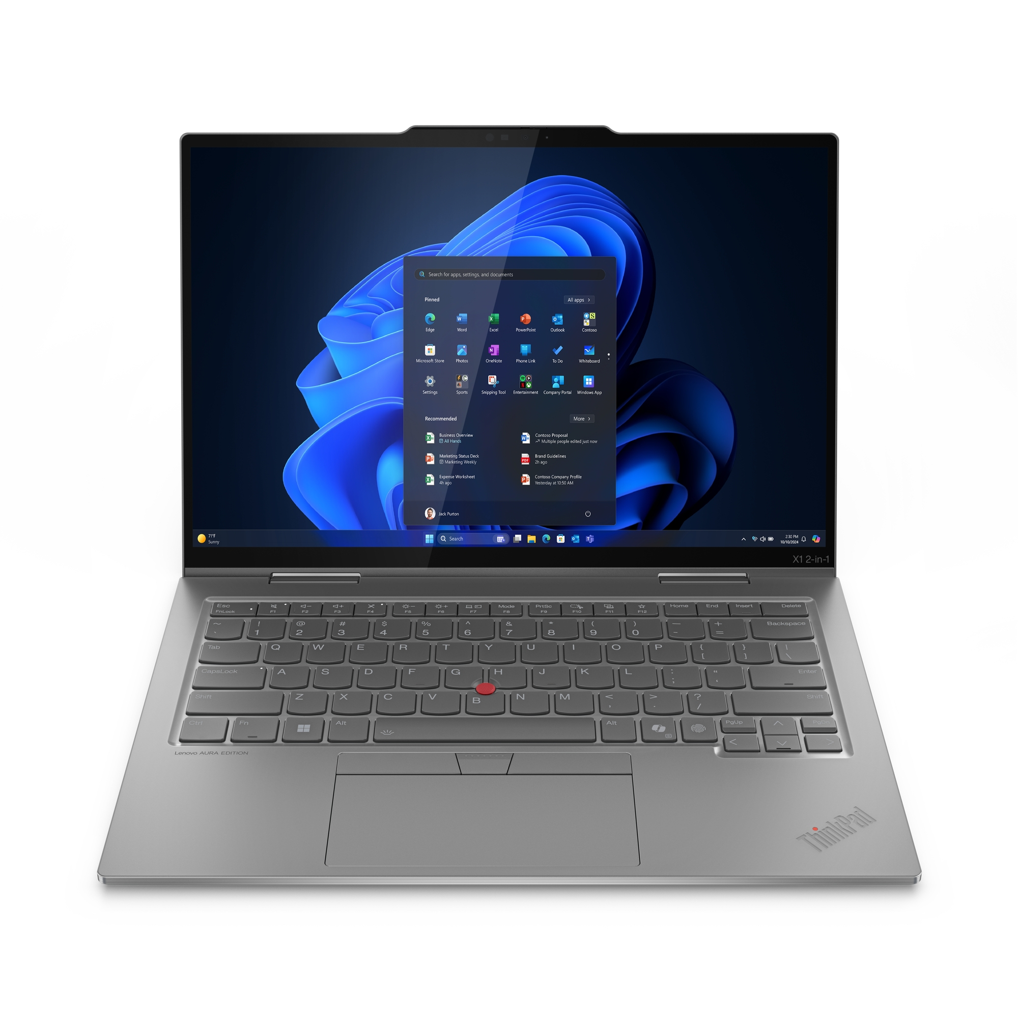 LENOVO X1 2-IN-1 G10, 14" WUXGA TOUCH, U7-258V, 32GB, 512GB, WF7, S-PEN, W11P, 3YP+CO LENOVO — view 2