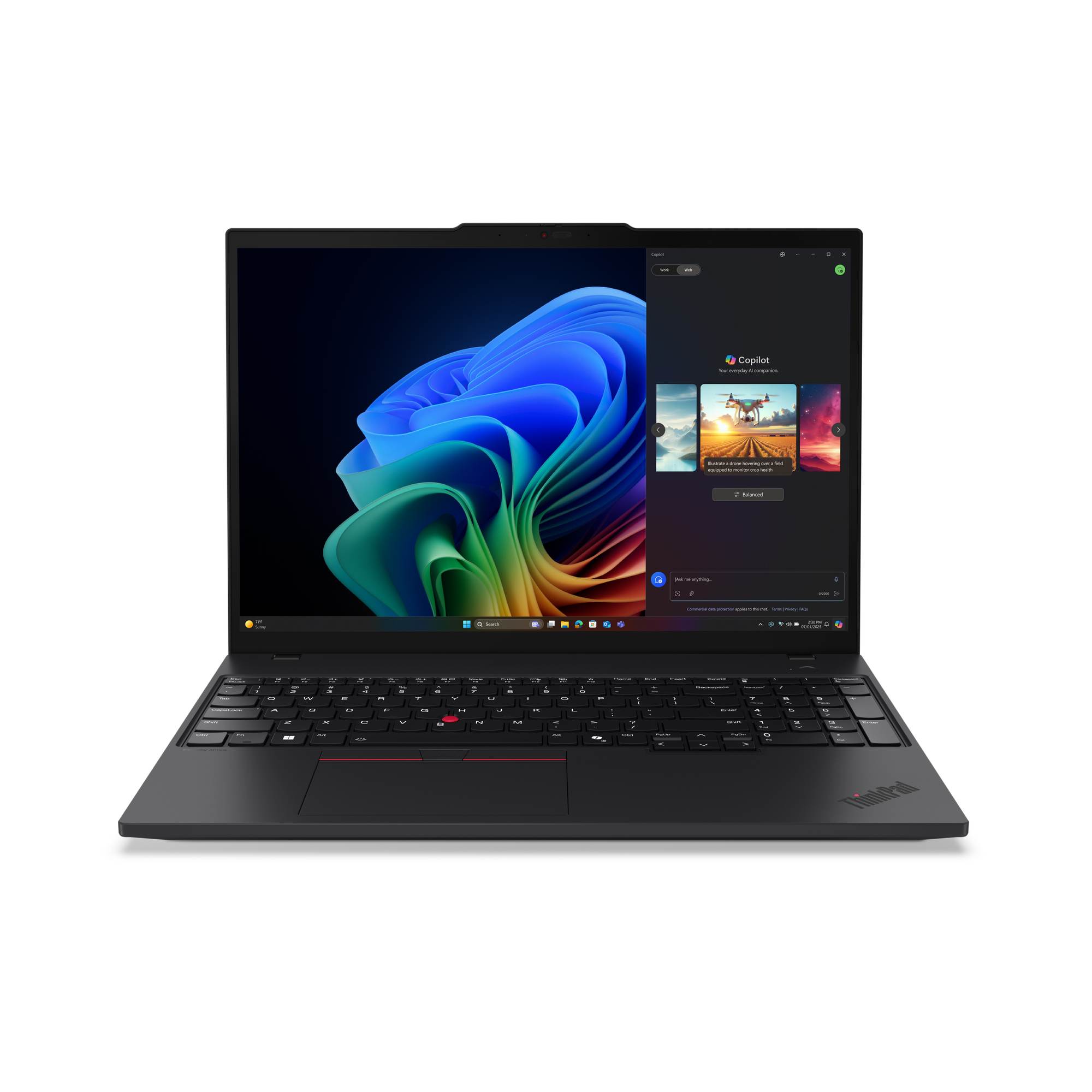 LENOVO T16 AMD G4, 16" WUXGA TOUCH, AI7 PRO 350, 32GB (16X2), 512GB, WF7, W11P, 3YP+CO LENOVO — view 2