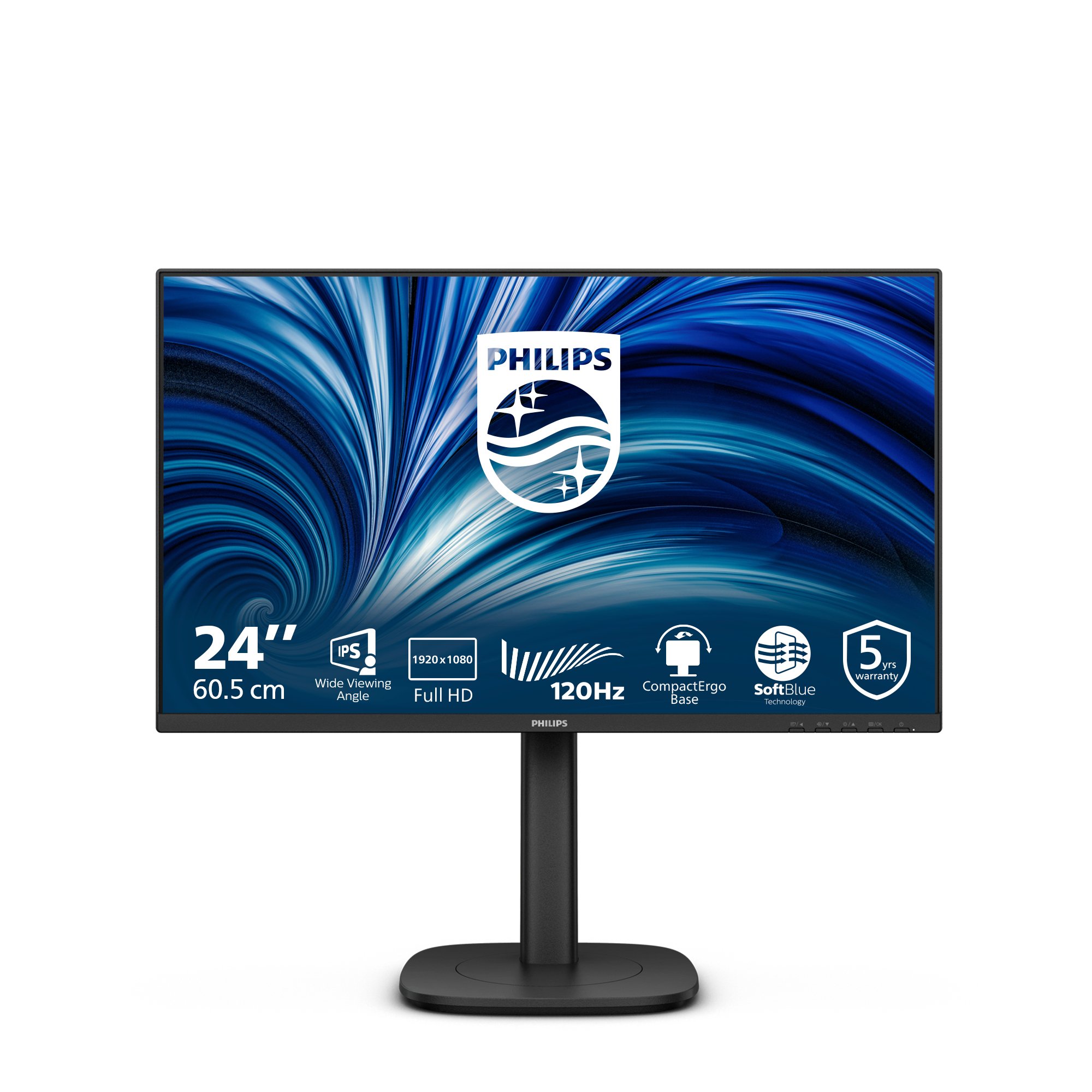 PHILIPS 24B2N3200J/75 24" 16:9 1080P FHD IPS LED 120HZ,4MS,VGA,HDMI,DP,H/ADJ,SPKR,4YR PHILIPS — view 1