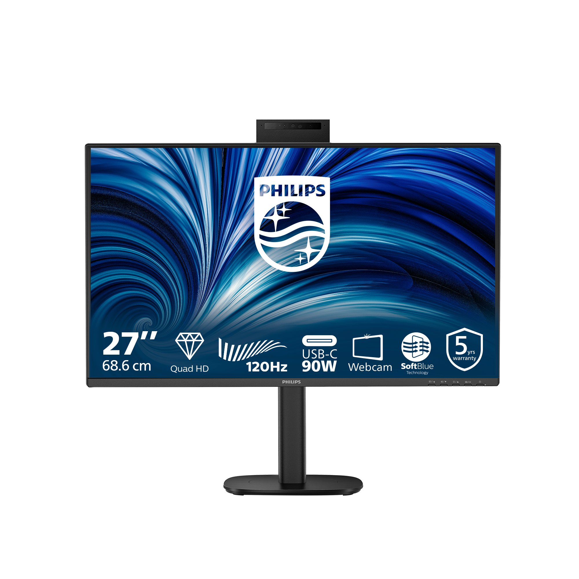 PHILIPS 27B2U3601H/75 27" 16:9 QHD IPS LED 120HZ,4MS,USB-C DOCK,HDMI,DP/OUT,SPKR,H/ADJ,4YR PHILIPS — view 2